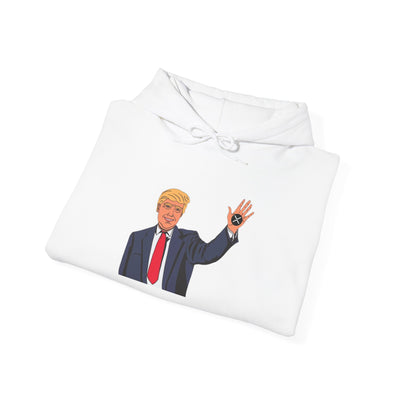 Trump XRP – Bold Design for Crypto Patriots Unisex Heavy Blend™ Hooded Sweatshirt